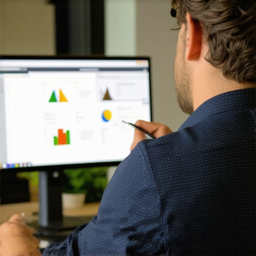 Person analyzing Toledo local SEO data on a laptop.