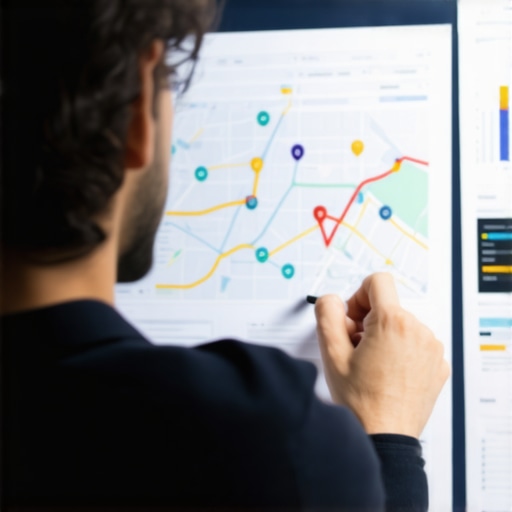 Person reviewing Toledo Google Maps SEO tactics with data analytics