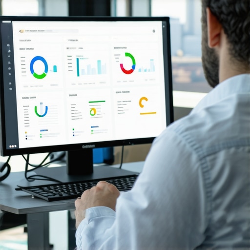 Expert Analyzing Local SEO Data in Toledo SEO expert reviewing Toledo local SEO analytics on multiple screens.