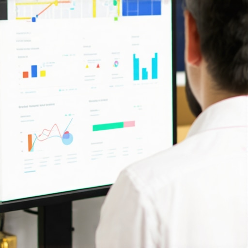 Business owner reviewing Google Maps and analytics for local SEO in Toledo.