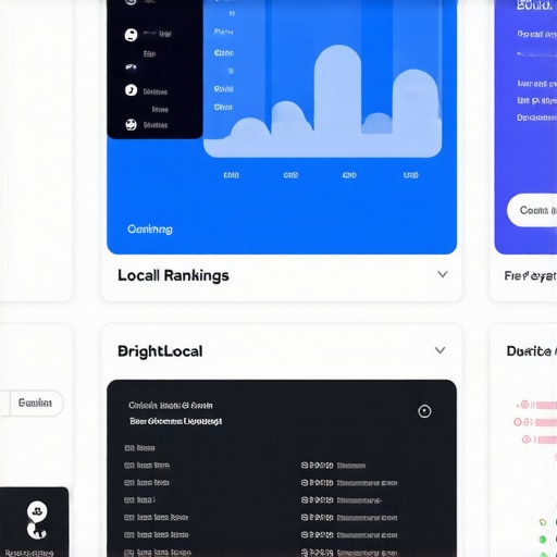 BrightLocal dashboard with rankings chart