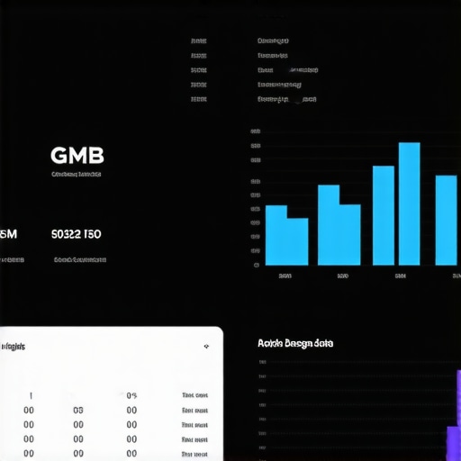 GMB Insights Dashboard Screenshot of a Google My Business insights dashboard with analytics and ranking data.