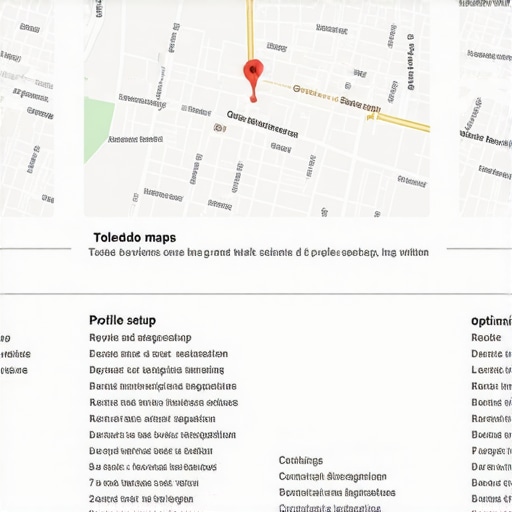 Illustration of a step-by-step guide for local SEO and Google Maps ranking strategies in Toledo, Ohio.