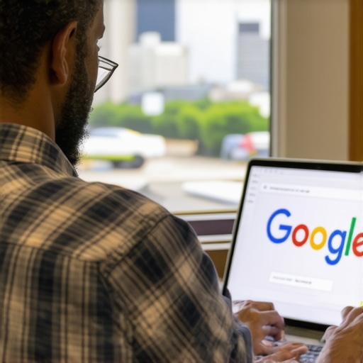 Toledo Shop Owner Managing GMB Profile Small business owner in Toledo updating Google My Business profile on computer