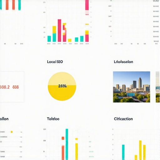 Computer screen showing local SEO analytics and citation data for Toledo businesses.