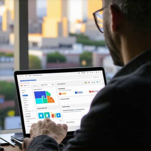 Business owner reviewing local SEO analytics in Toledo