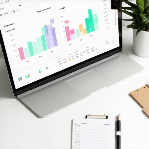 A workspace with SEO analytics and checklist for maintaining Google Business profiles in Toledo