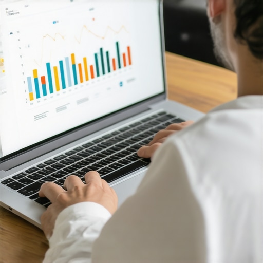 Business owner reviewing local SEO analytics in Toledo