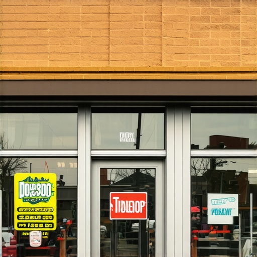 A vibrant Toledo shop storefront showcasing local branding and signage