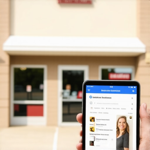 Local Toledo shop with a digital tablet showing a Google Business Profile