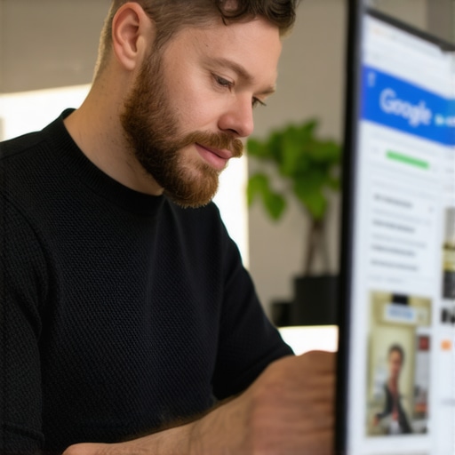 Toledo business owner enhancing Google Business Profile on laptop