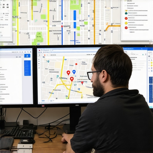 Screenshot of Google Business Profile management dashboard with Toledo map